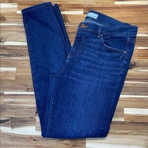 LOFT Dark Blue Skinny Crop Jeans